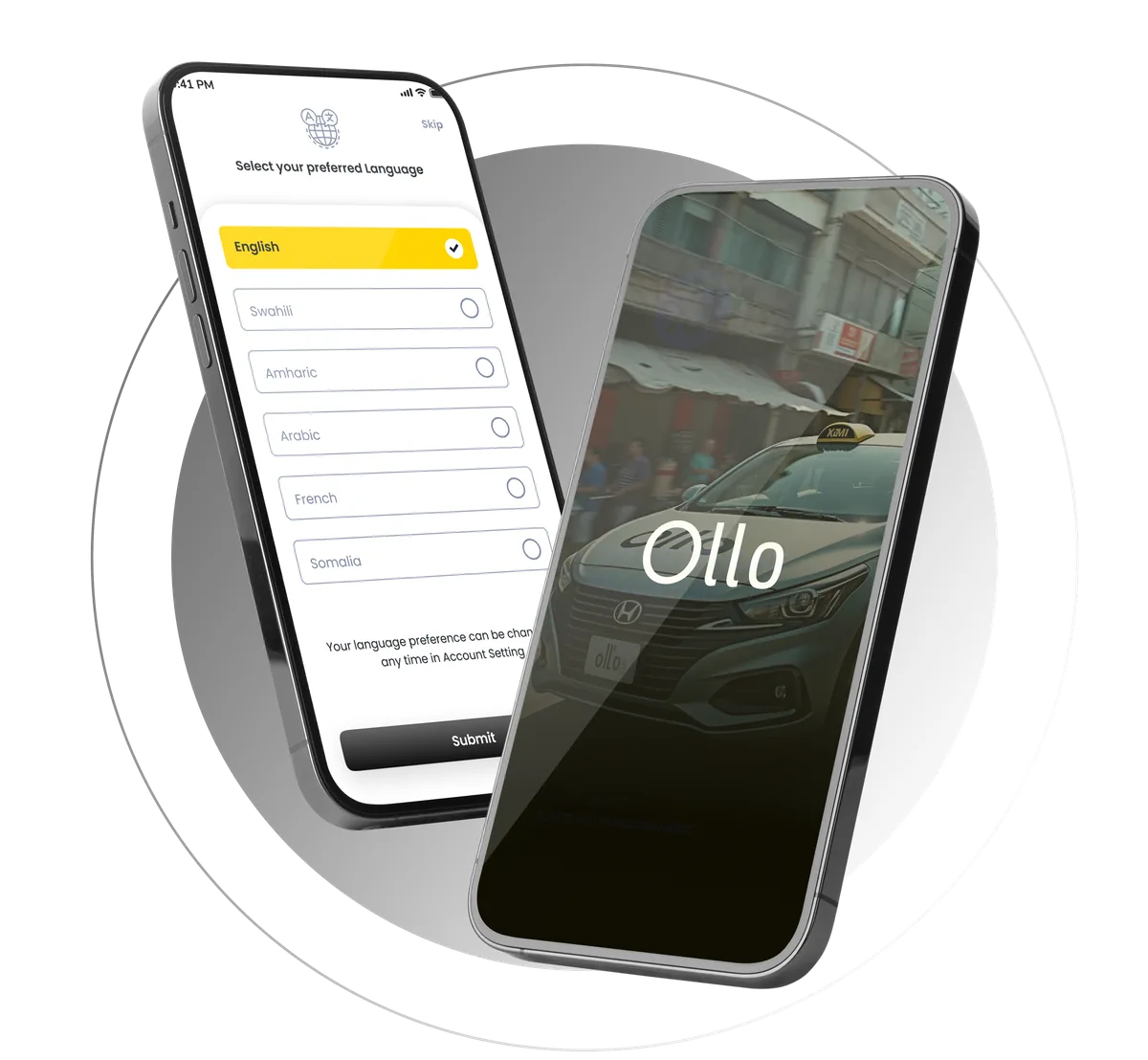 Ollo app screens